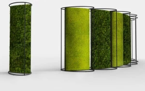 GREEN MOOD Отдельностоящая звукопоглощающая зеленая стена из стабилизированных растений G-line