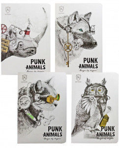 519897 Тетрадь "Punk Animals" А5, 44 листа, в клетку, в ассортименте Languo
