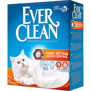 ПР0043396 Наполнитель для кошачьего туалета Fast Acting Мгновенный контроль запахов 6кг EVER CLEAN