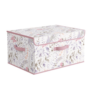 90792270 Коробка Lilac 35x25x50 см 43.75 л нетканый материал цвет белый/розовый BOTANIC LILAC STLM-0384104 VALIANT