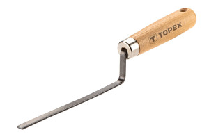 16413319 Плоская расшивка 10 мм нержавеющая сталь, деревянная ручка 13A585 TOPEX