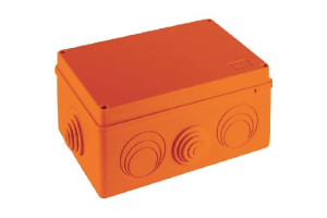 16418550 Огнестойкая коробка JBS210 E110, о/п 210х150х100, 8 выходов, IP55, 6P, цвет оранжевый 43326HF Экопласт