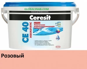 Затирка цементная водоотталкивающая Ceresit CE 40 Aguastatic 34, Розовый 2кг
