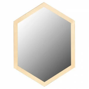 Зеркало золотое шестиугольное вертикальное "Гексагон" 44х55 см FOR MISS ДИЗАЙНЕРСКИЕ 263953 Золото