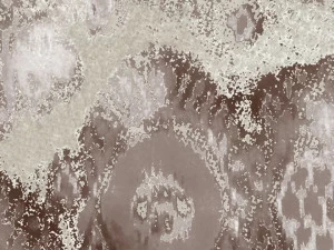 KOHRO Шелковая ткань с графическими мотивами A gong on the river K0006060