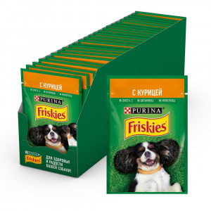 ПР0054741*24 Корм для собак Курица пауч 85г (упаковка - 24 шт) Friskies
