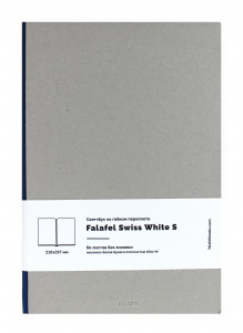 512771 Скетчбук на гибком переплете "S4F Grey White Paper Simple" Falafel books