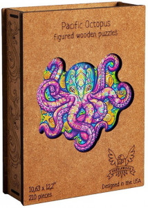 549526 Деревянный пазл "Тихоокеанский осьминог" М, 210 элементов Puzzlewood