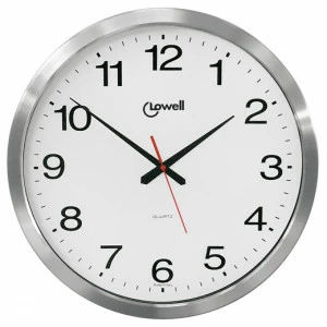 Часы кварцевые с алюминиевым циферблатом 55 см серебряные Lowell LOWELL ДИЗАЙНЕРСКИЕ 00-3873032 Серебро