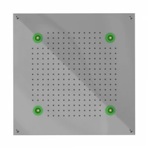 Graffio Встраиваемая квадратная лейка для душа 470 × 470 мм, хромотерапия с радиоуправлением. GY477