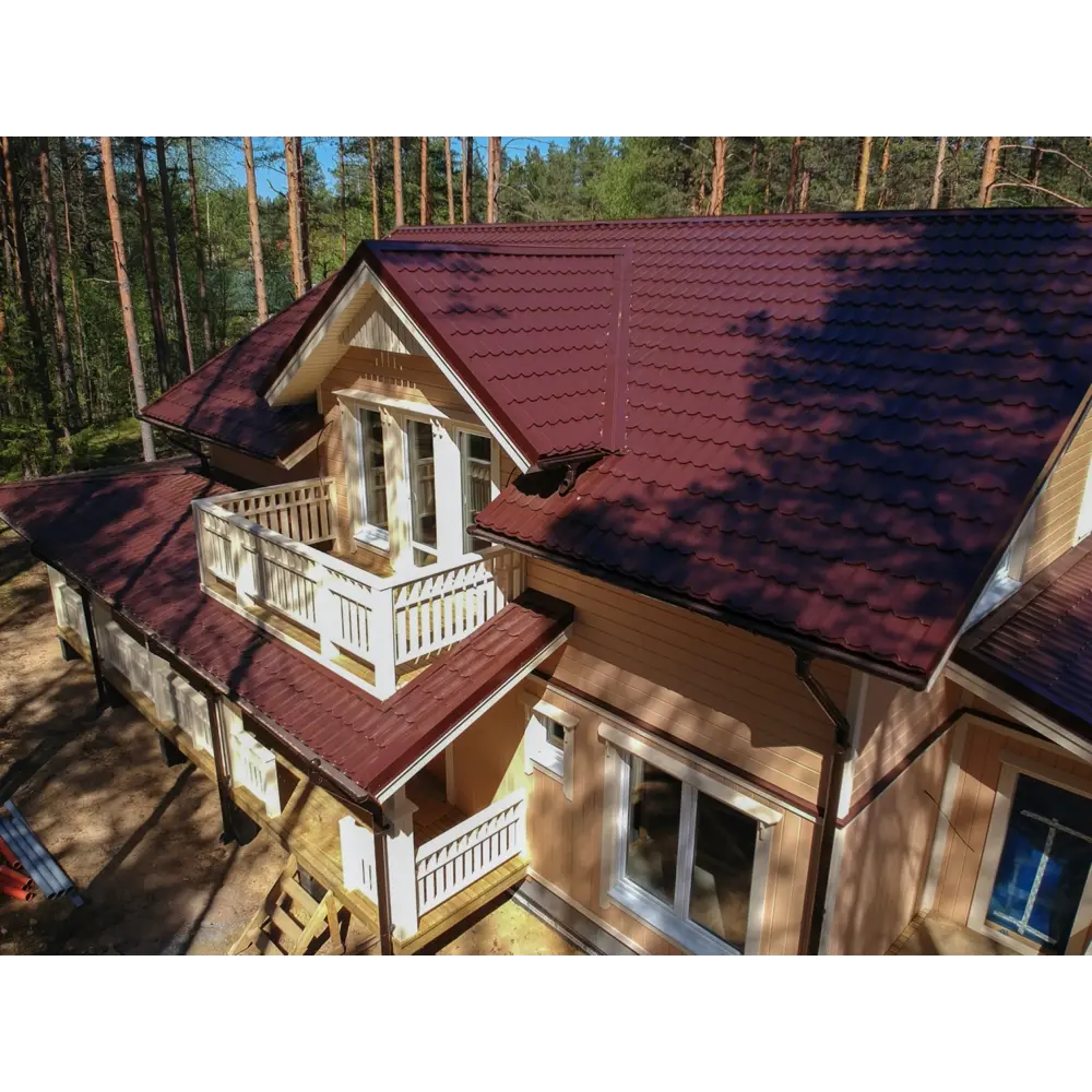 Металлочерепица 0.5 мм 2200x1180 мм RAL 8017 коричневый 89379806 STLM-2040794 Santreyd  - Вид №3