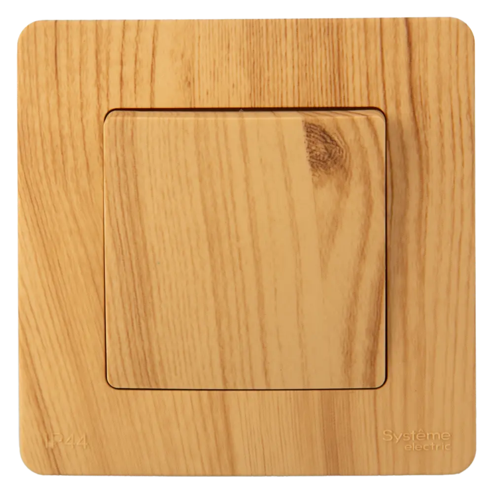 Переключатель встраиваемый Systeme Electric Blanca 1 клавиша цвет ясень STLM-2202487 - Вид №1