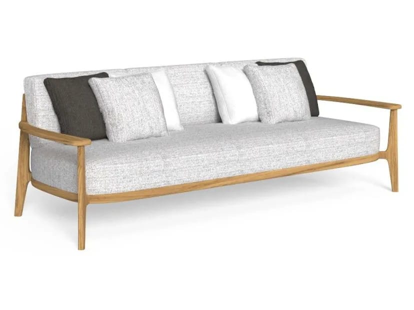 3-местный диван из ткани и тика Talenti Ever ARCH-00114063