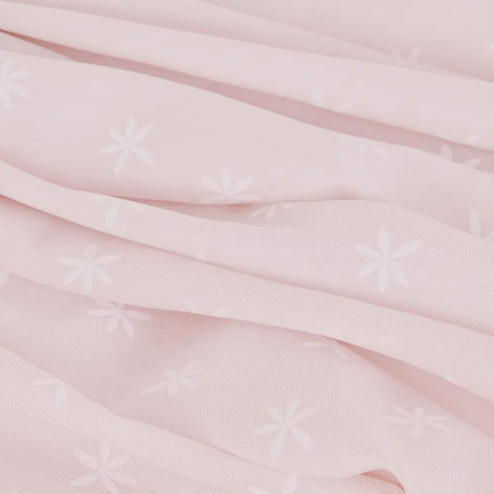 Тюль на ленте Лютик 250x260 см цвет розовый MIAMOZA STLM-2162566 - Вид №2