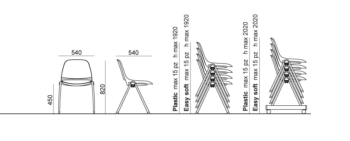 Штабелируемый стул Diemmebi ARCH-00038815 - Вид №6