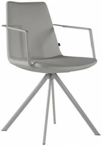 B&T Design Кожаное кресло на эстакаде с подлокотниками Pera