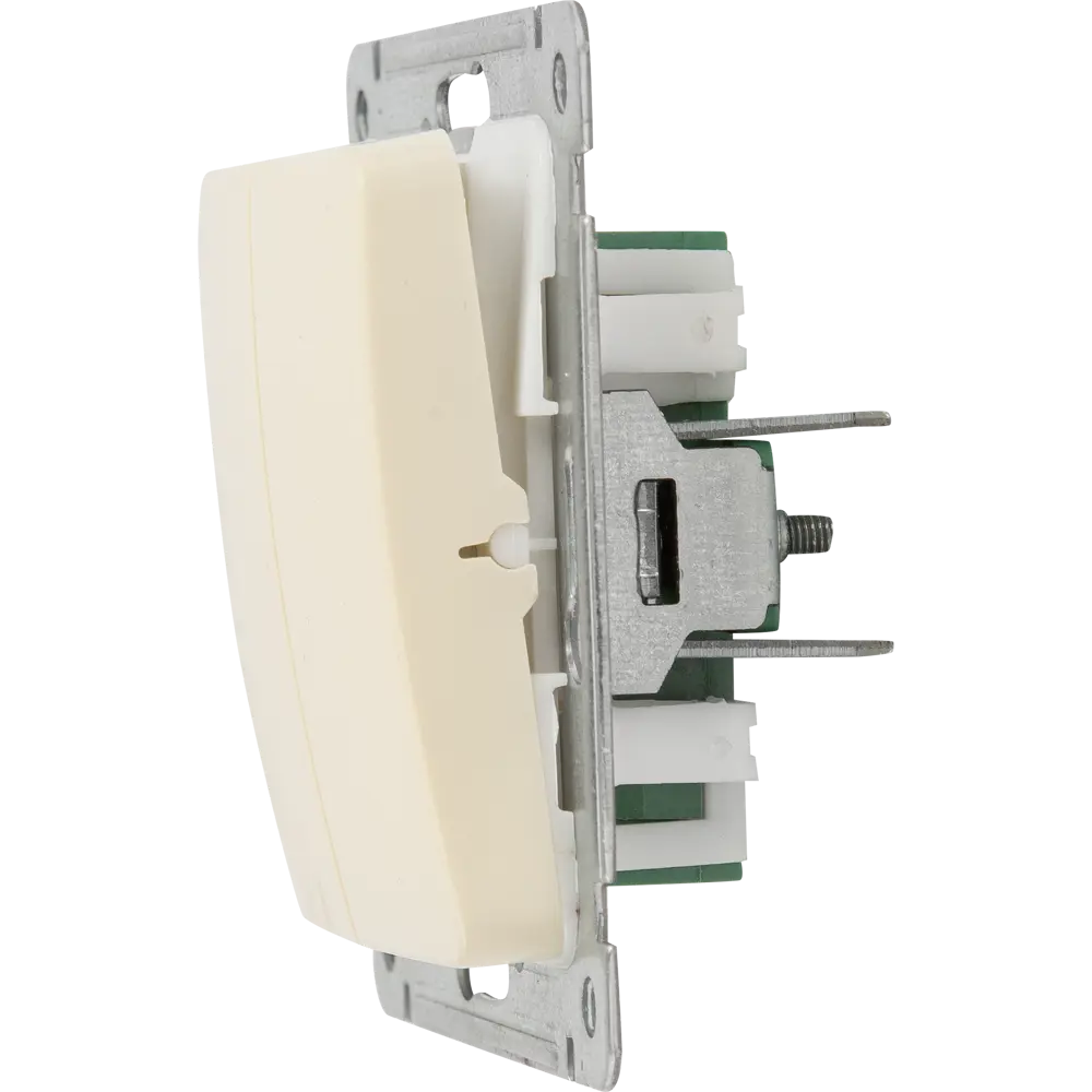 Выключатель встраиваемый Hegel Мастер 2 клавиши цвет слоновая кость STLM-2048767 - Вид №4
