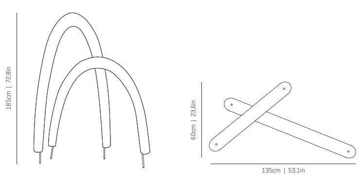 Светодиодная напольная лампа из целлюлозного волокна A-Emotional Light Arc ARCH-00078549 - Вид №5
