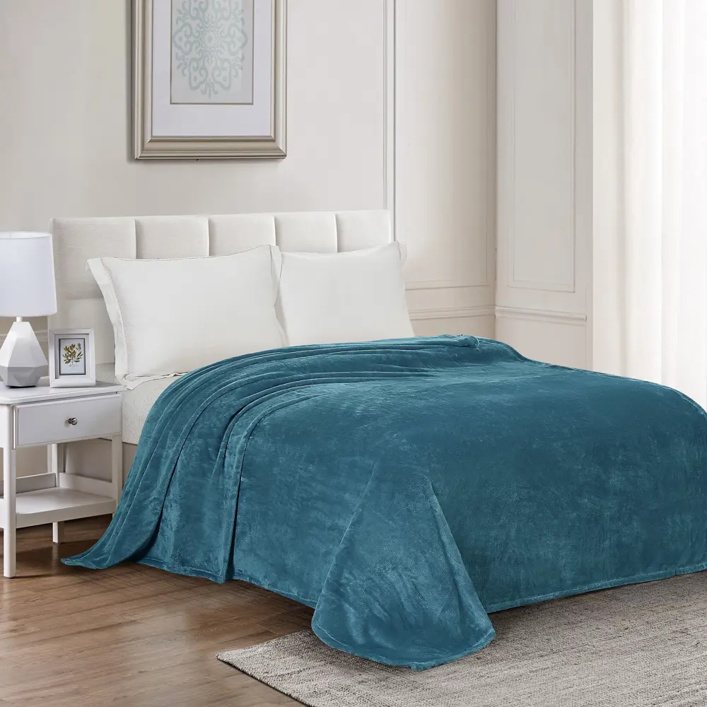 Плед Alia 150x200 см велсофт цвет сине-зеленый СТОЛИЦА ТЕКСТИЛЯ STLM-2158563 - Вид №4