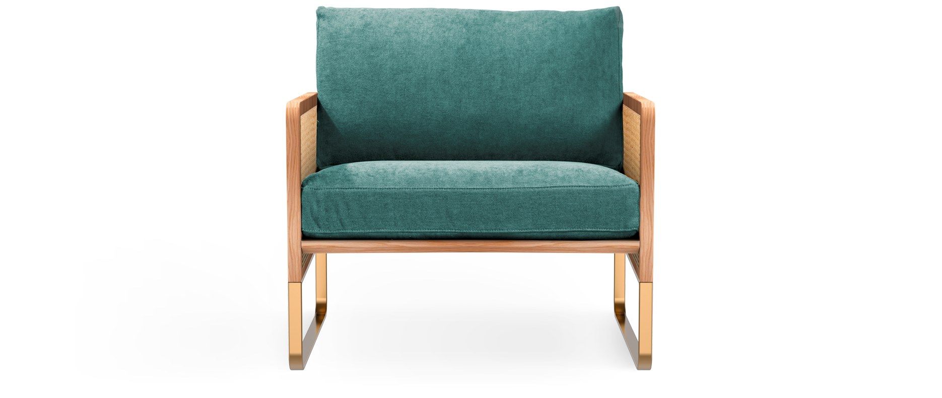 Винтажное стильное бархатное съемное мягкое кресло RED EDITION плетеная ARCH-00037426 - Вид №22