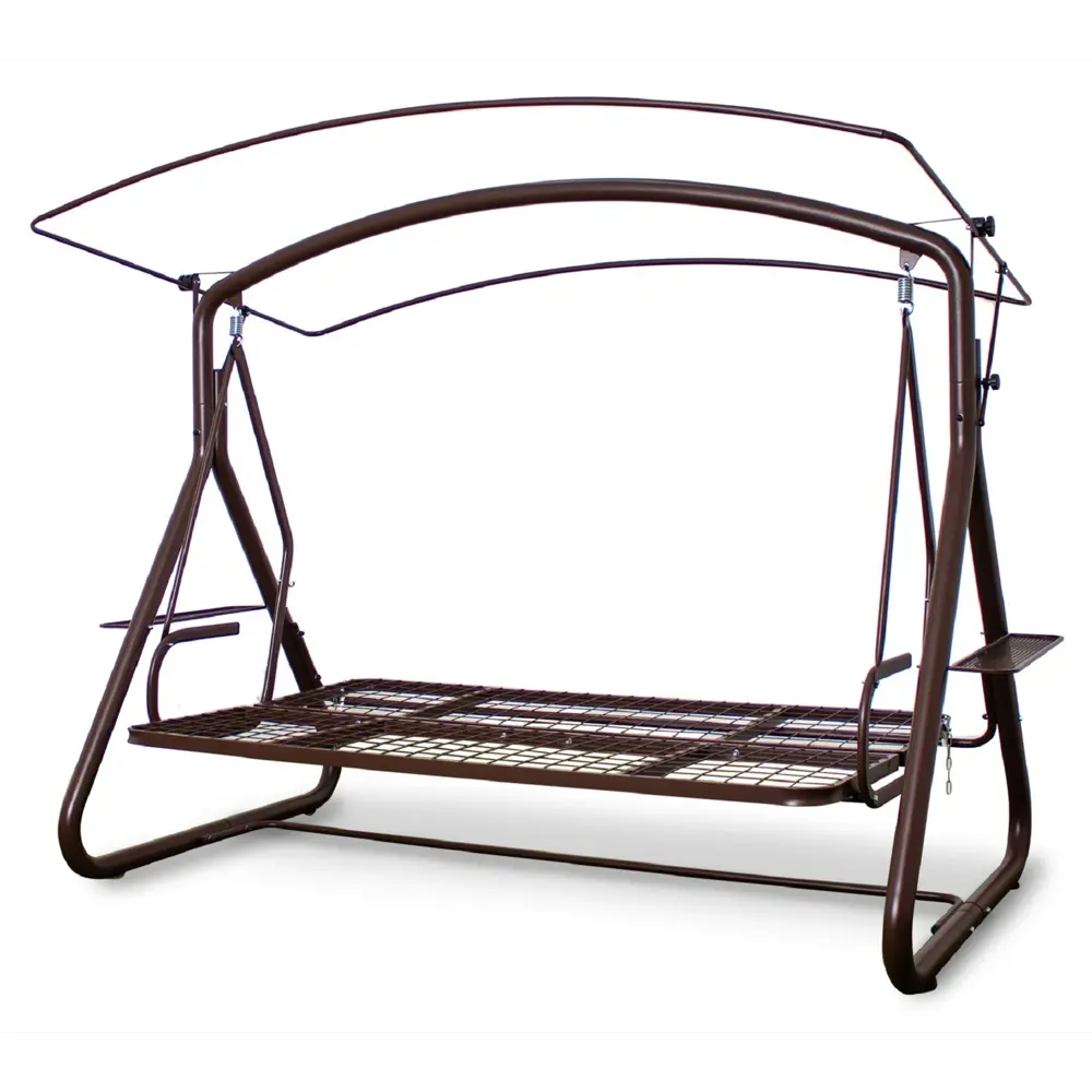 Качели садовые Брауни 4-х местные (до 380 кг) шоколад Zalger Garden STLM-2077451 - Вид №3
