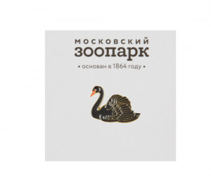 517676 Значок металлический "Черный лебедь" Heart Of Moscow