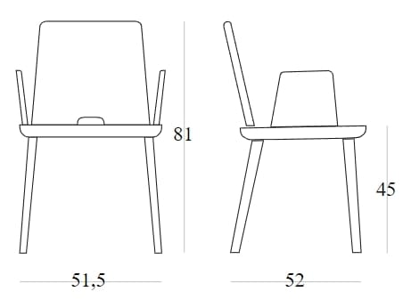 Стул из ясеня с подлокотниками SIPA планшет ARCH-00124717 - Вид №12