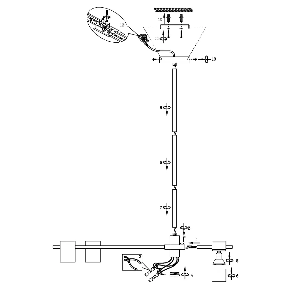 Подвесной светильник Freya Enzo - стильная черная люстра на планке 88241773 STLM-0922078 - Вид №14