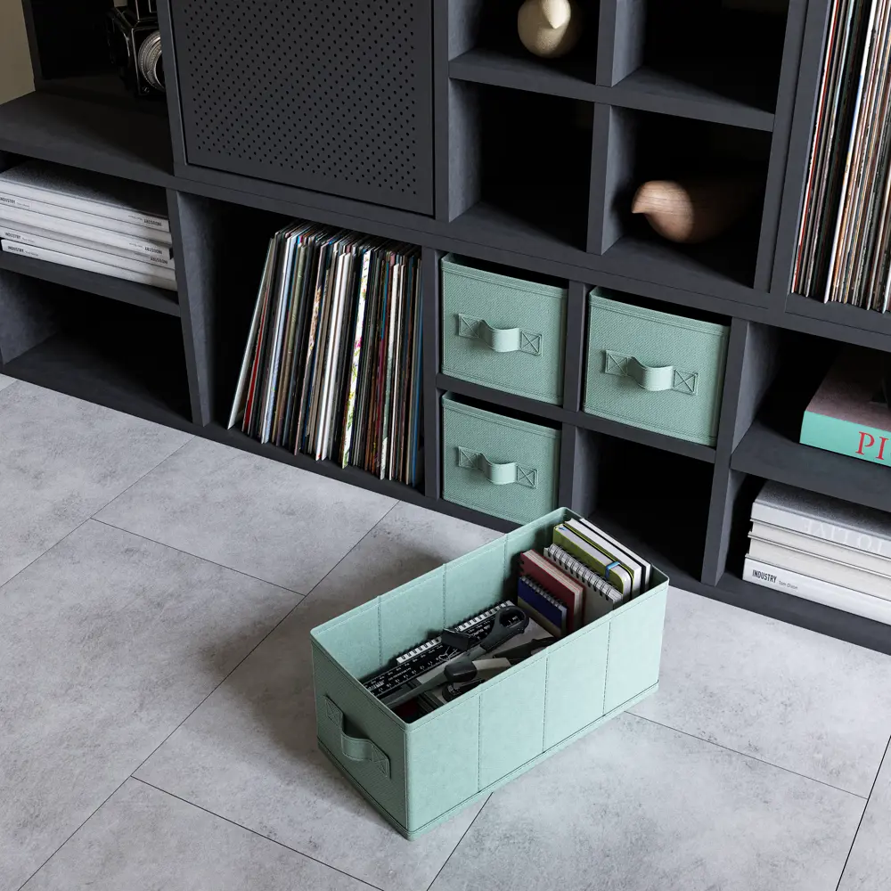 KONSENSA Органайзер для хранения складной голубой 15×31×15 см 89387995 STLM-1570074