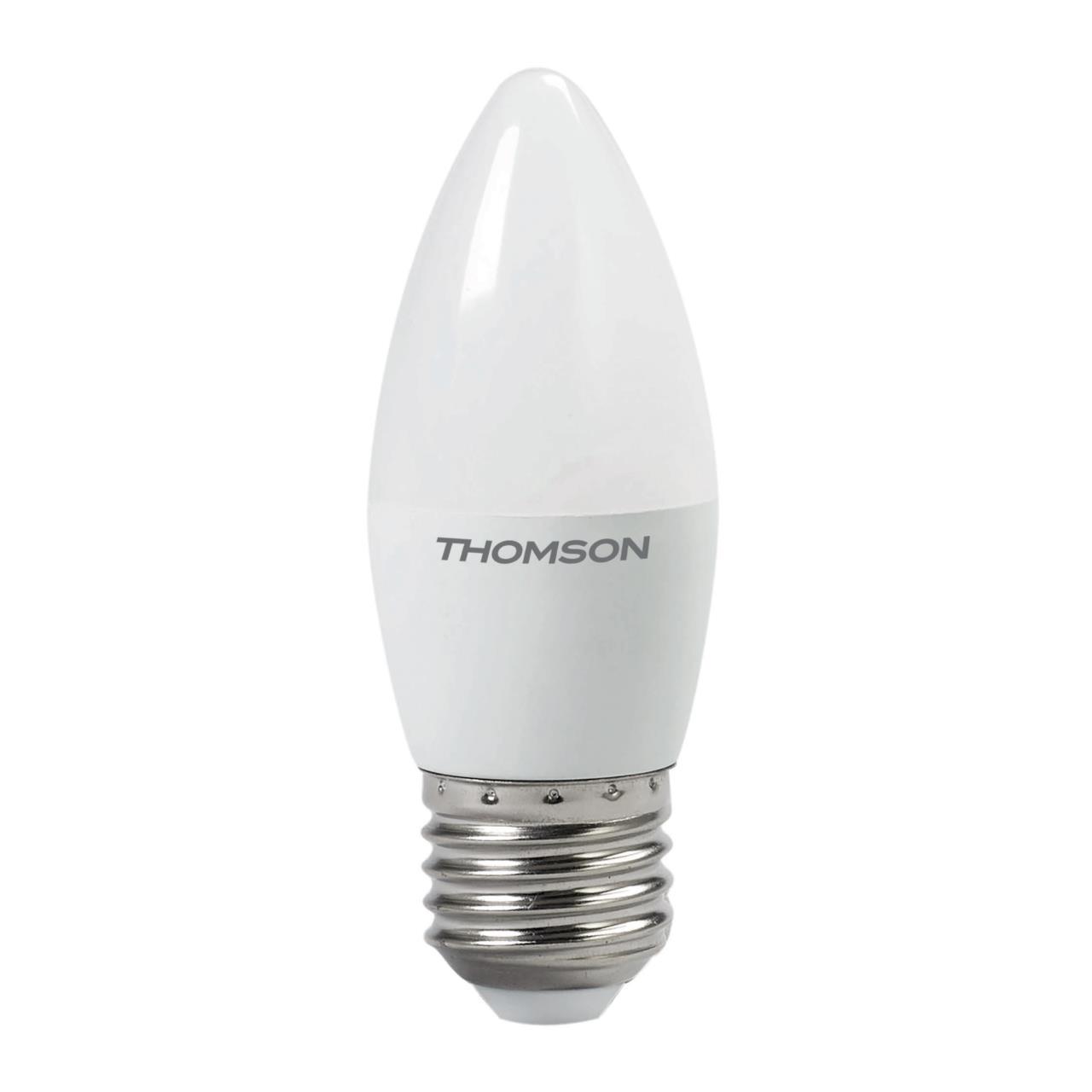 91252854 Лампа светодиодная TH-B2022 E27 54 В 8 Вт свеча матовая 670 Лм нейтральный белый свет STLM-0522388 THOMSON