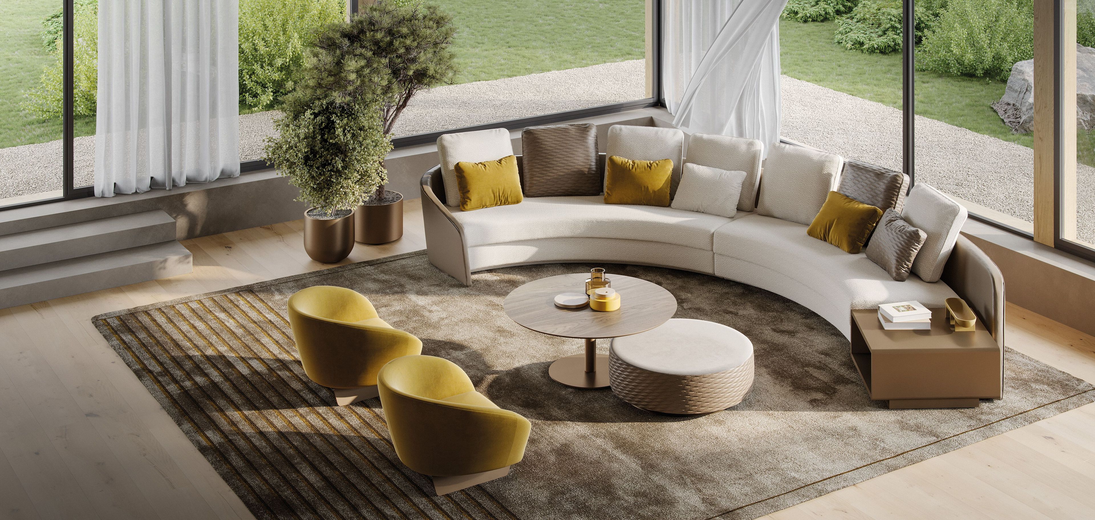 Тканевый диван с полуостровом REFLEX Stratum ARCH-00075099 - Вид №1