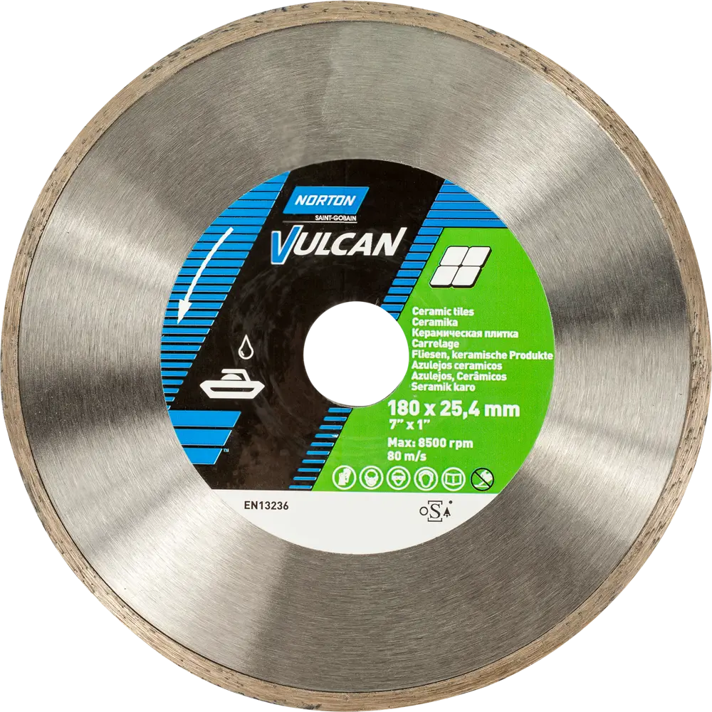 Алмазный диск Norton Vulcan Tile для идеальной резки плитки 180 мм 12511705 STLM-0943452