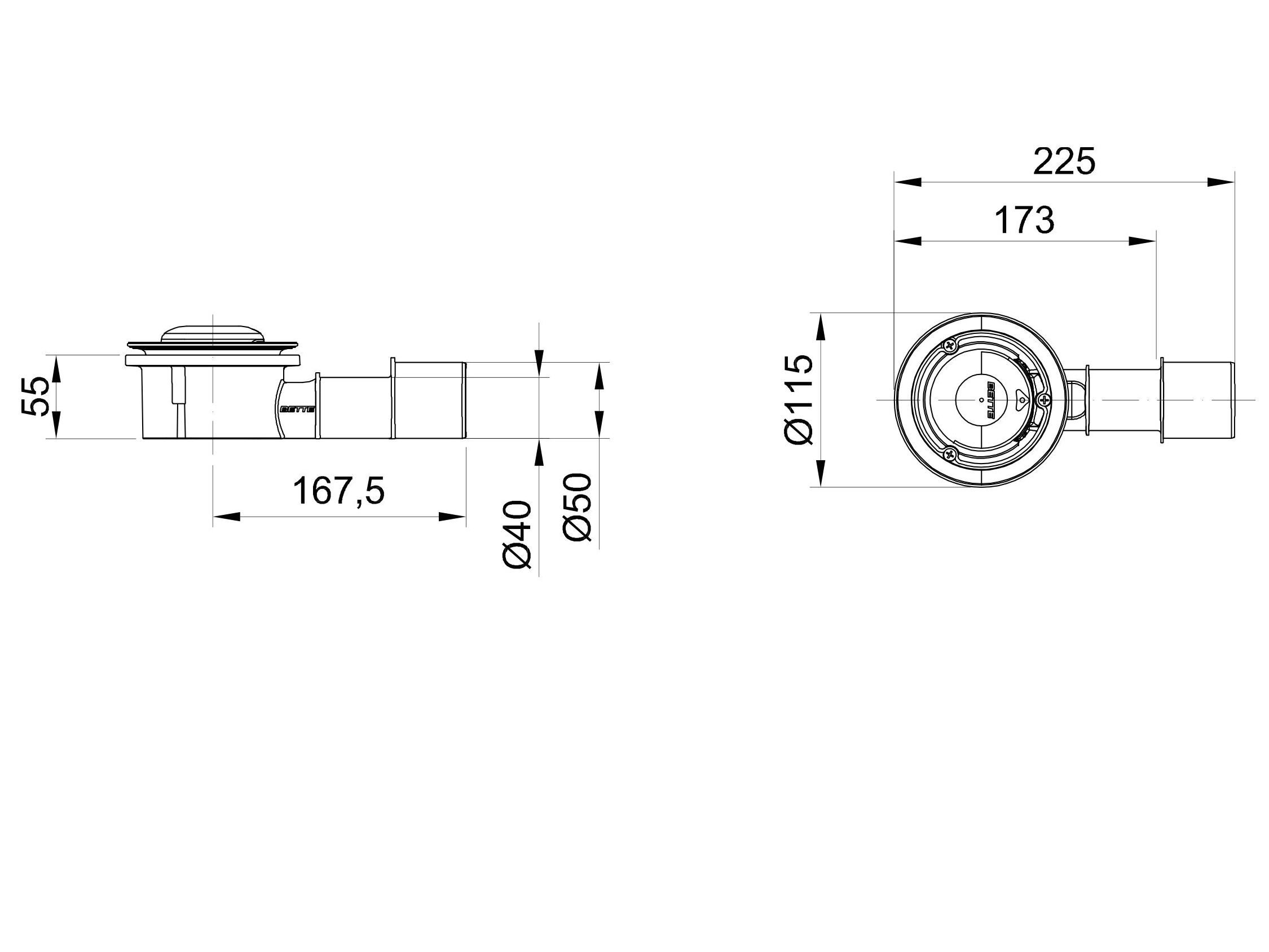 Слив для душа Bette BETTECOMPACT+ ARCH-00073043 - Вид №3