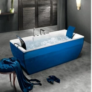 Ванна свободно стоящая с аэро и гидромассажем Kali Color Blue 180 см