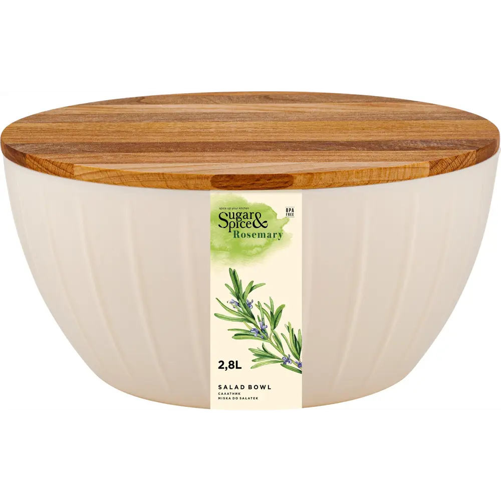 Салатник Sugar&Spice Rosemary Cardamom 2.8 л 22 см круглый пластик цвет кремовый Отсутствует STLM-2088648 - Вид №1