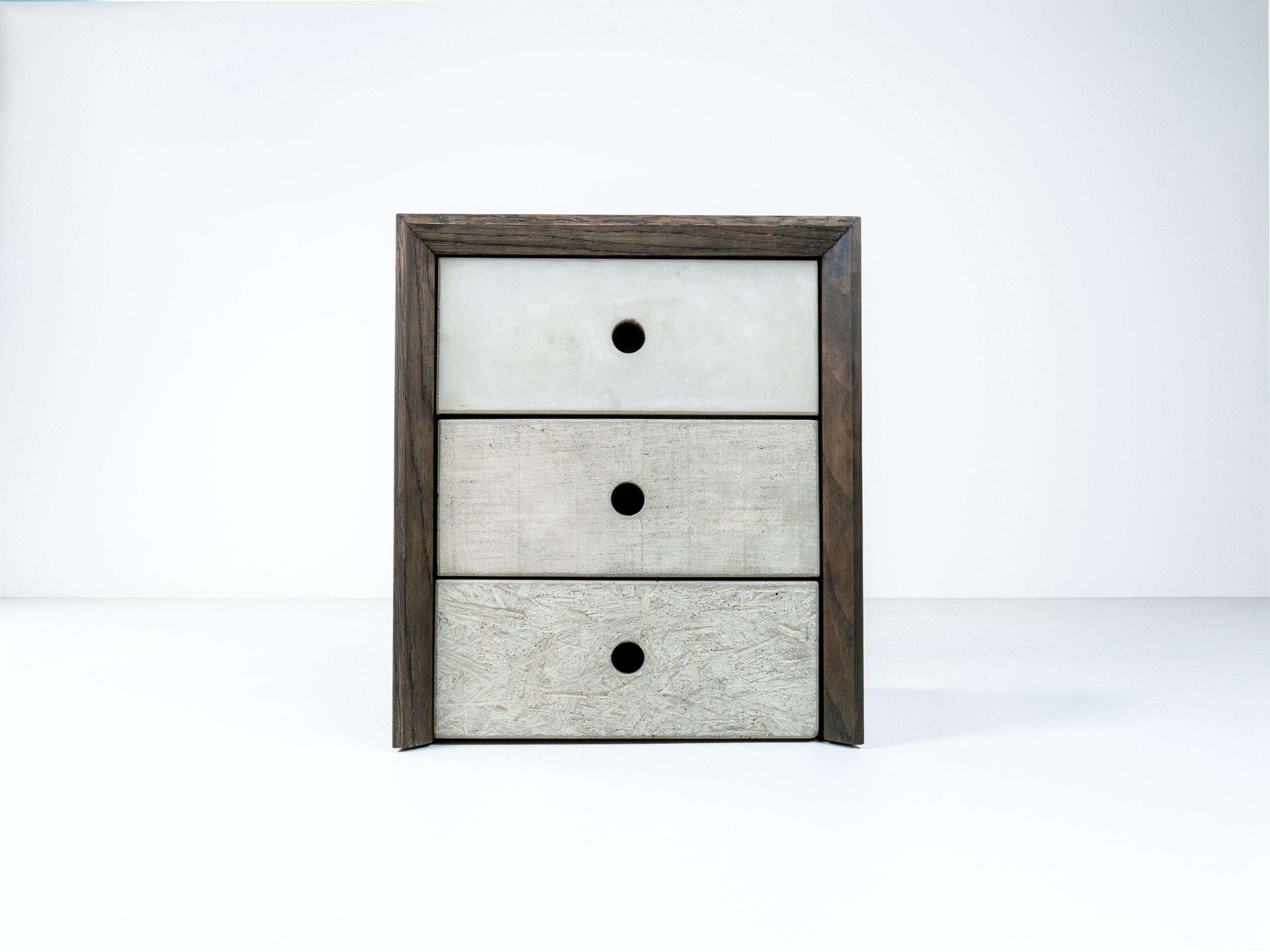 Бетонная и деревянная тумбочка с ящиками HOOKL und STOOL CONCRETE ARCH-00143507 - Вид №3