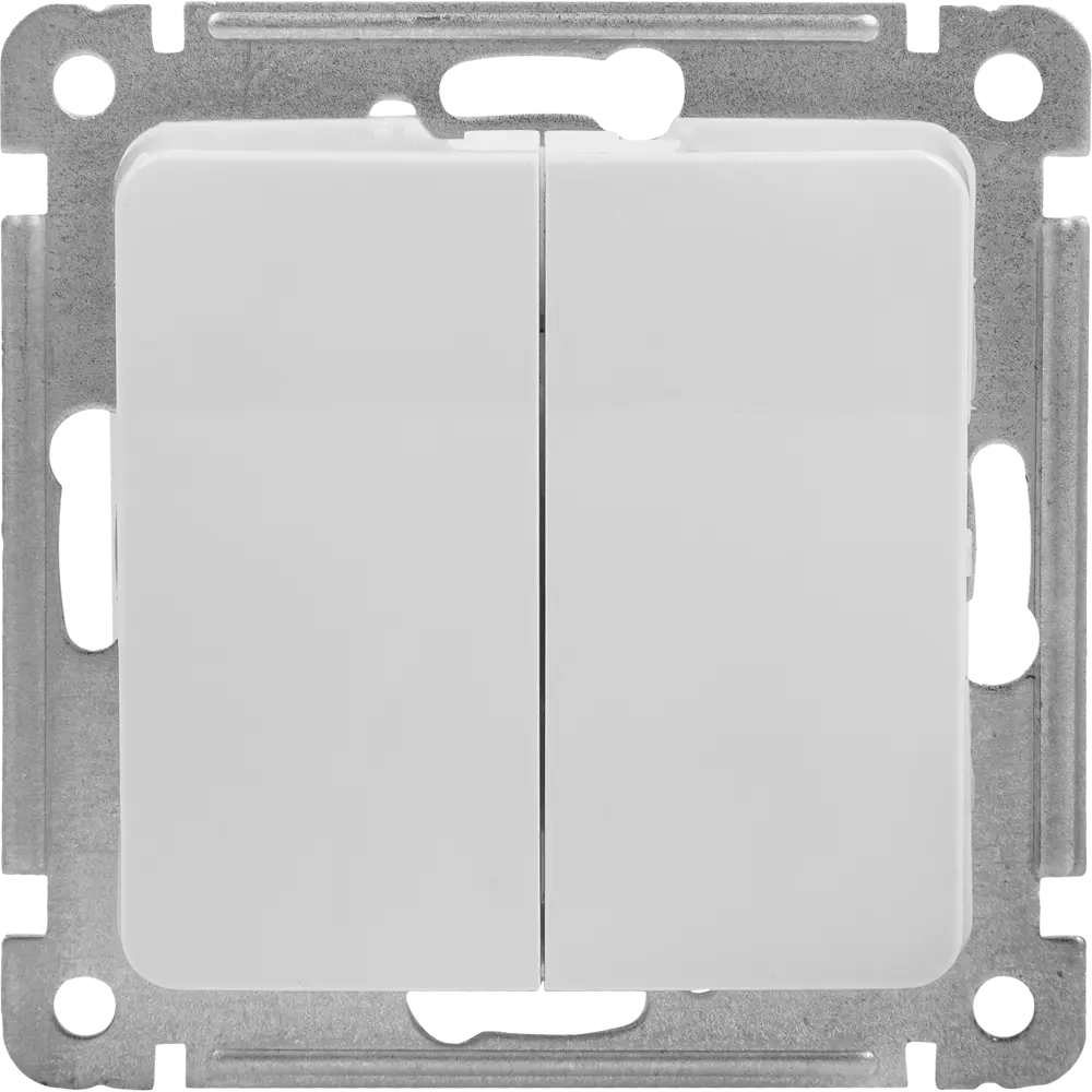 Выключатель встраиваемый Hegel Мастер 2 клавиши цвет белый STLM-2121258 - Вид №1