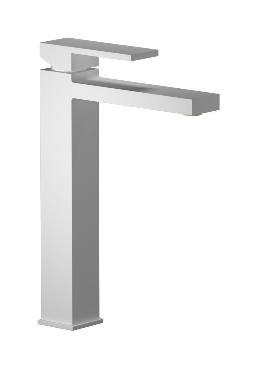 Высокий смеситель для раковины на 1 отверстие в комплекте с донным клапаном WE ARE IB ru202bo Matt White Rubacuori 