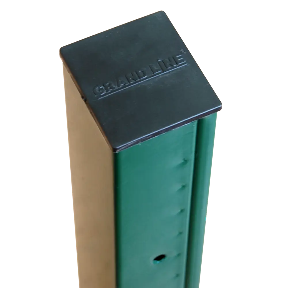 Столб для забора 62х55х1.4х4000 RAL 6005, зеленый, 6 отверстий Santreyd STLM-2037024