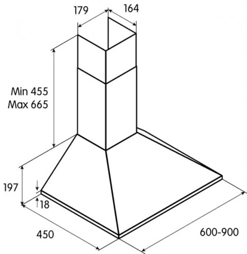 1106513 Вытяжка каминная Jetair GAIA CR/A/60 бежевый STDN-0140933 - Вид №9