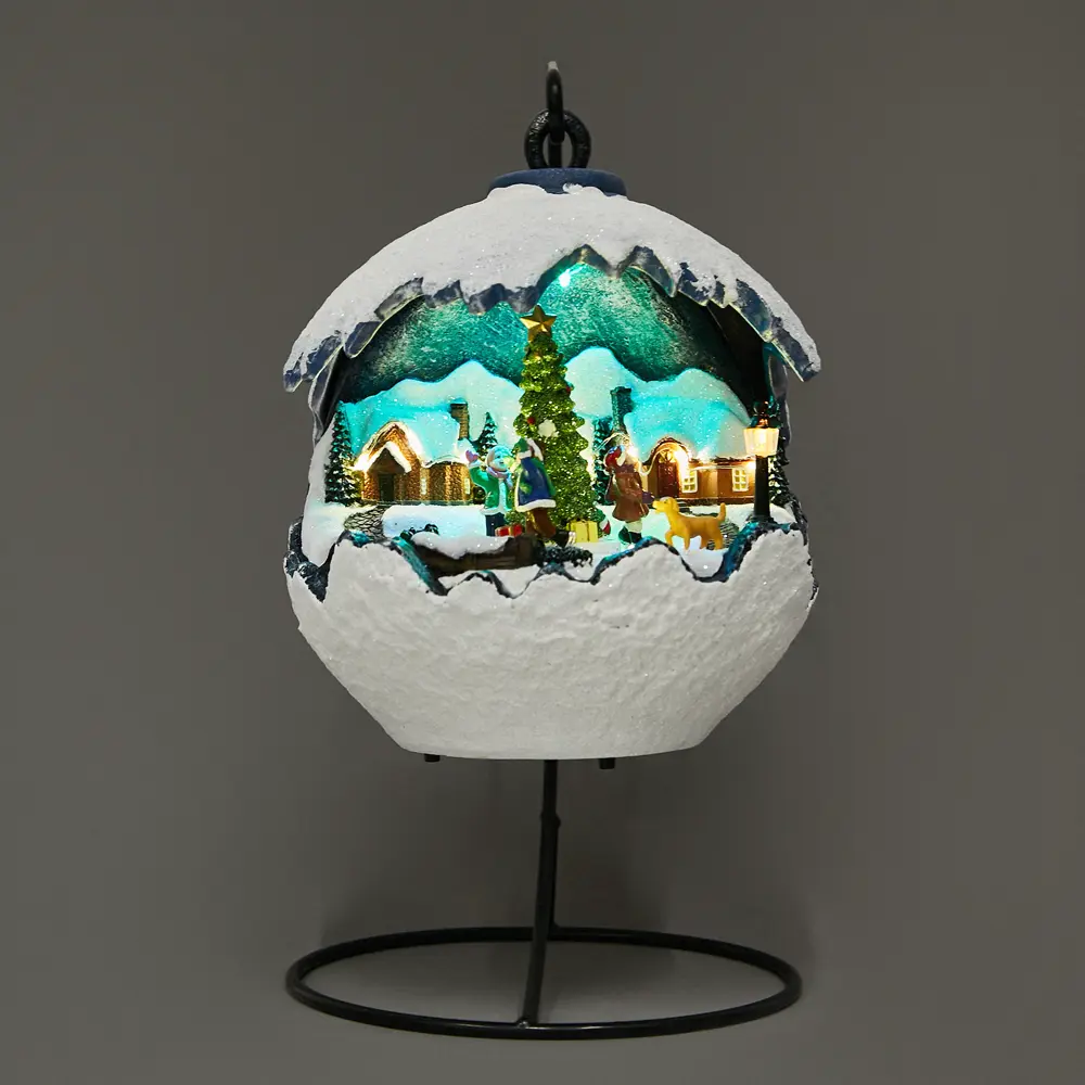 Композиция новогодняя светодиодная В заснеженной пещере 21x16x31 см 87547206 STLM-2104757 Santreyd  - Вид №4