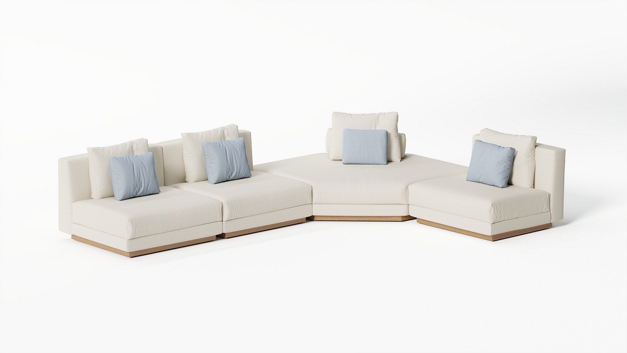 Секционный садовый диван с каркасом iroko Braid Embrace ARCH-00041078 - Вид №6