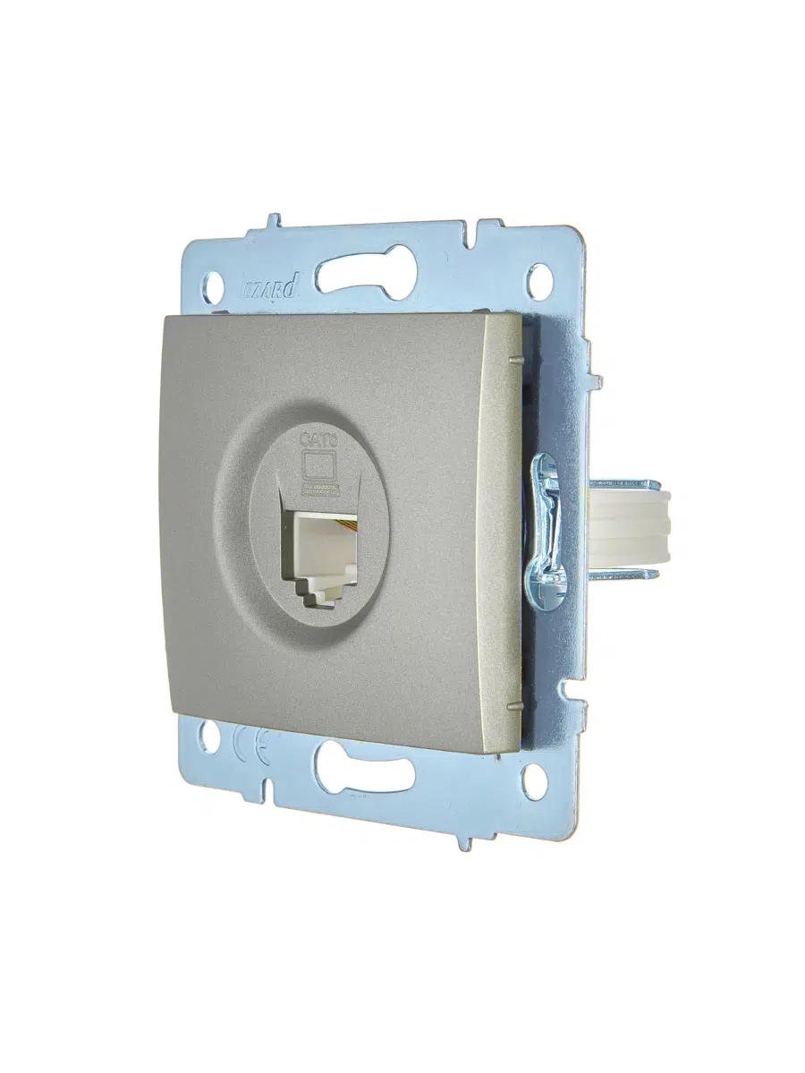 ASTI Розетка компьютерная платина механизм Cat 5e LEZARD 7081-3588-140 - Вид №3