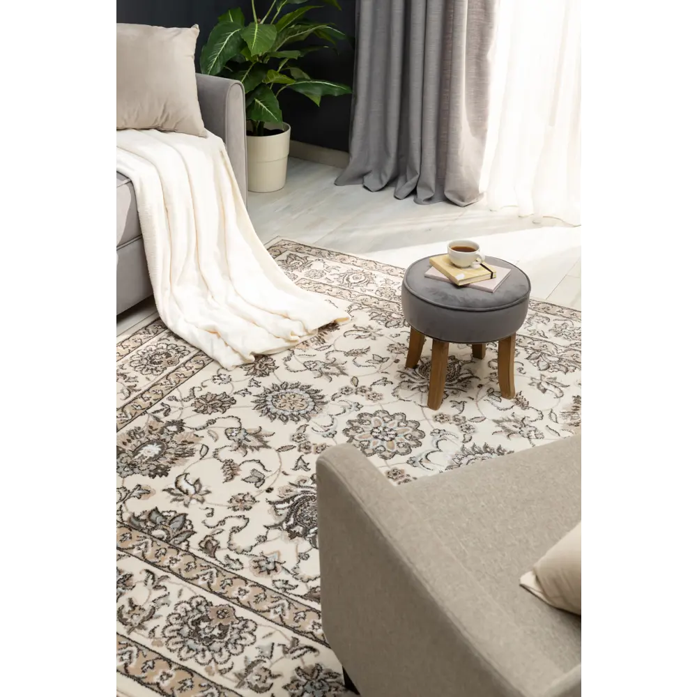 Ковер полипропилен Люкс L009 100x200 см цвет бежевый MERINOS STLM-2045017 - Вид №4