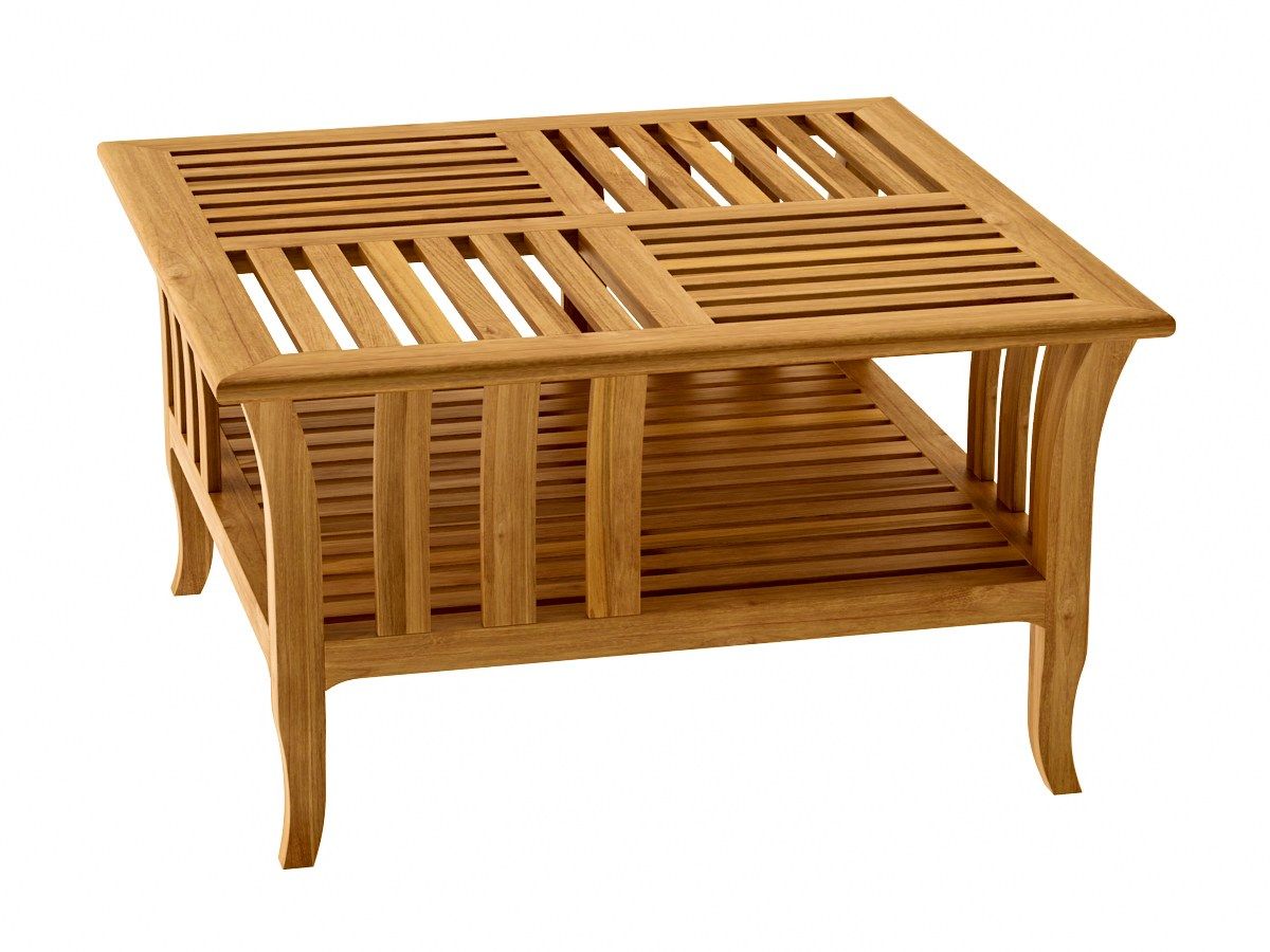 Квадратный низкий стол из тикового дерева decò ASTELLO Tournesol ARCH-00000390