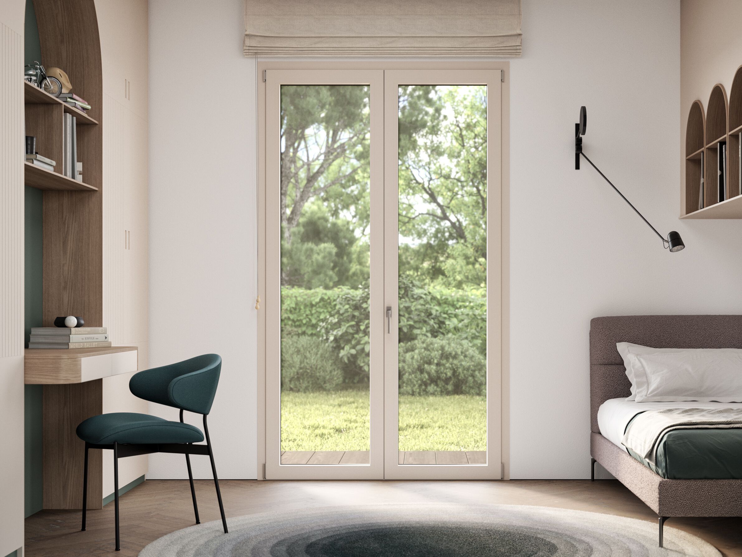 Алюминиевая створчатая дверь-окно WnD MIRU ARCH-00099155