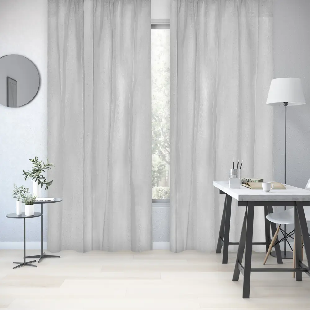 Тюль на ленте Inspire Sandro 250x280 см цвет серый 86255202 STLM-2190522  - Вид №6
