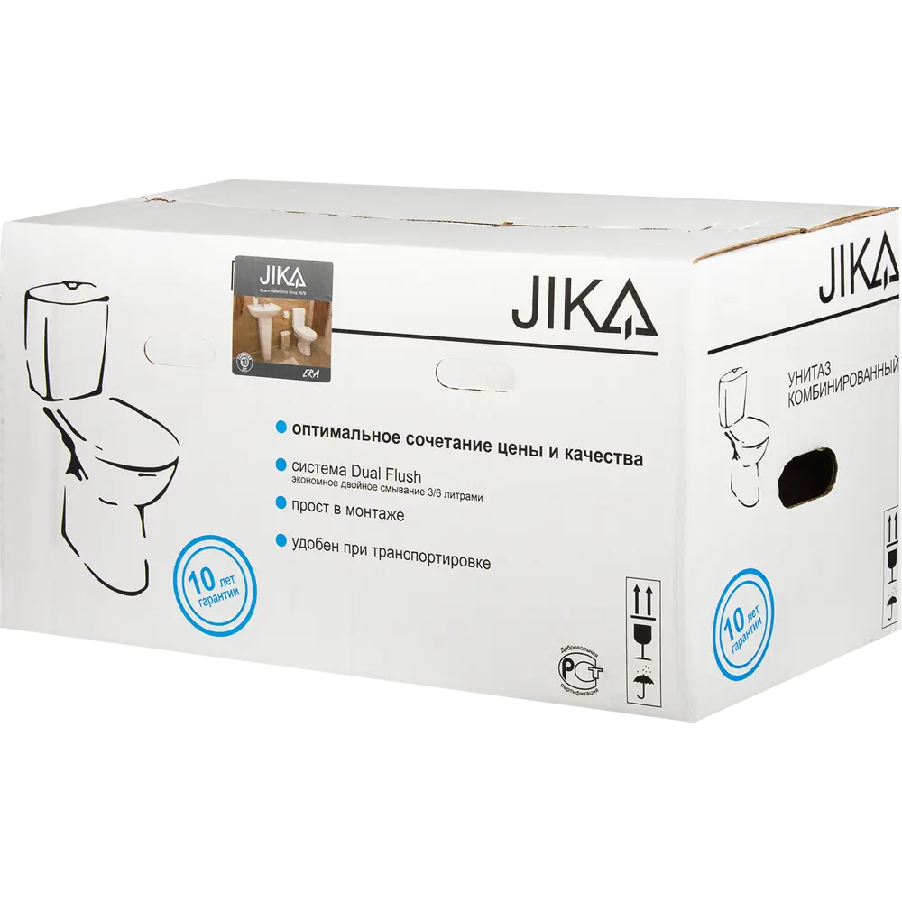 Унитаз напольный Era горизонтальный выпуск двойной слив микролифт Jika STLM-2016295 - Вид №4