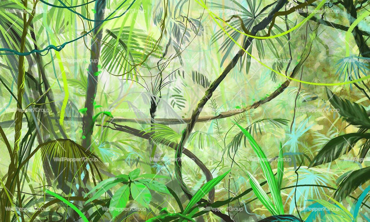 Тропические обои ПВХ бесплатно, ЭКО, моющиеся WallPepper окружающая среда ARCH-00124765 - Вид №2