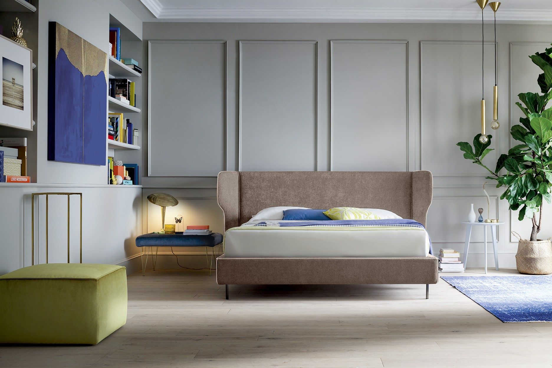 Мягкая кровать для хранения ткани с мягким изголовьем Felis Bedstories ARCH-00035539 - Вид №2